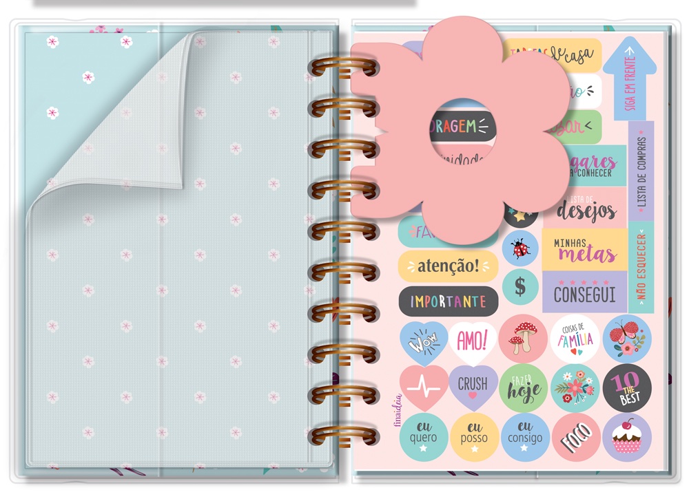 Agenda Diária P 2026 Fina Ideia 9,5×13,5 cm 168 Folhas capa protetora - Imagem 5