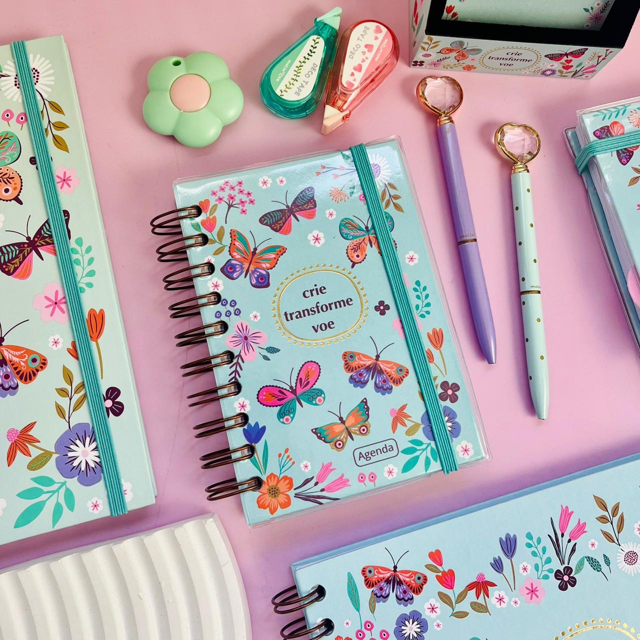 Agenda Diária P 2026 Fina Ideia 9,5×13,5 cm 168 Folhas capa protetora - Imagem 7