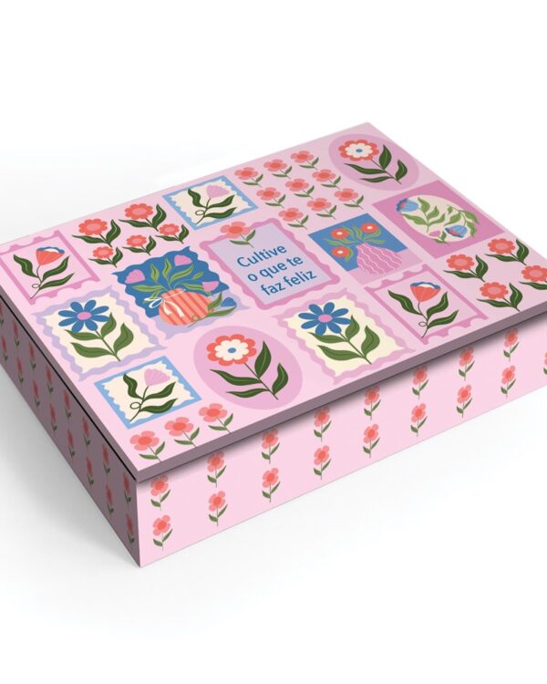 Porta-joias M Fina Ideia Selinhos 19x14x5,5cm em MDF