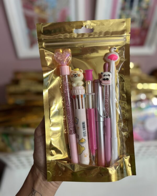 Pacote canetas divertidas  (6 und)