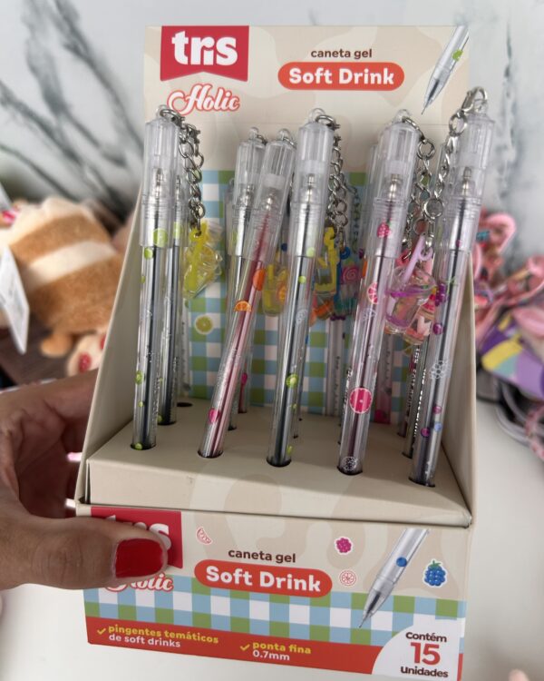 Caneta Drink que brilha