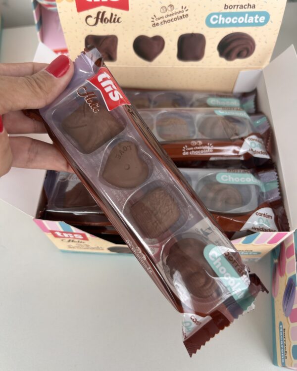 Kit borracha perfumada chocolate