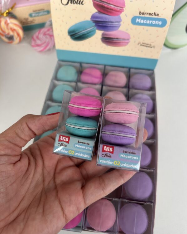 Dupla borracha perfumada macaron