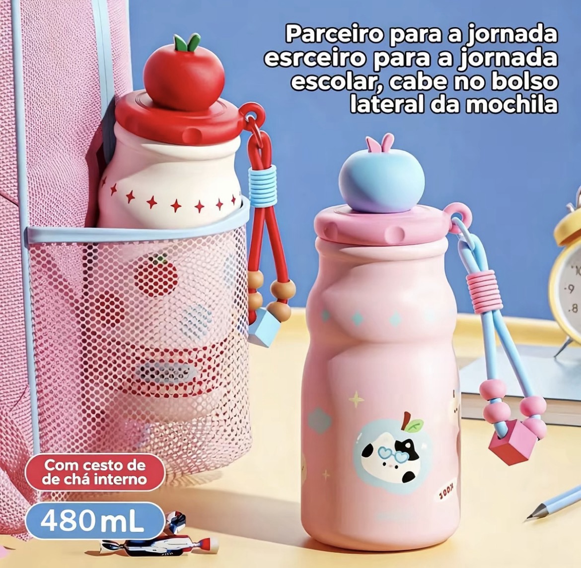 Garrafa térmica fruits 480ml - Imagem 2