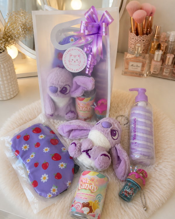 Kit autocuidado self-care lilás