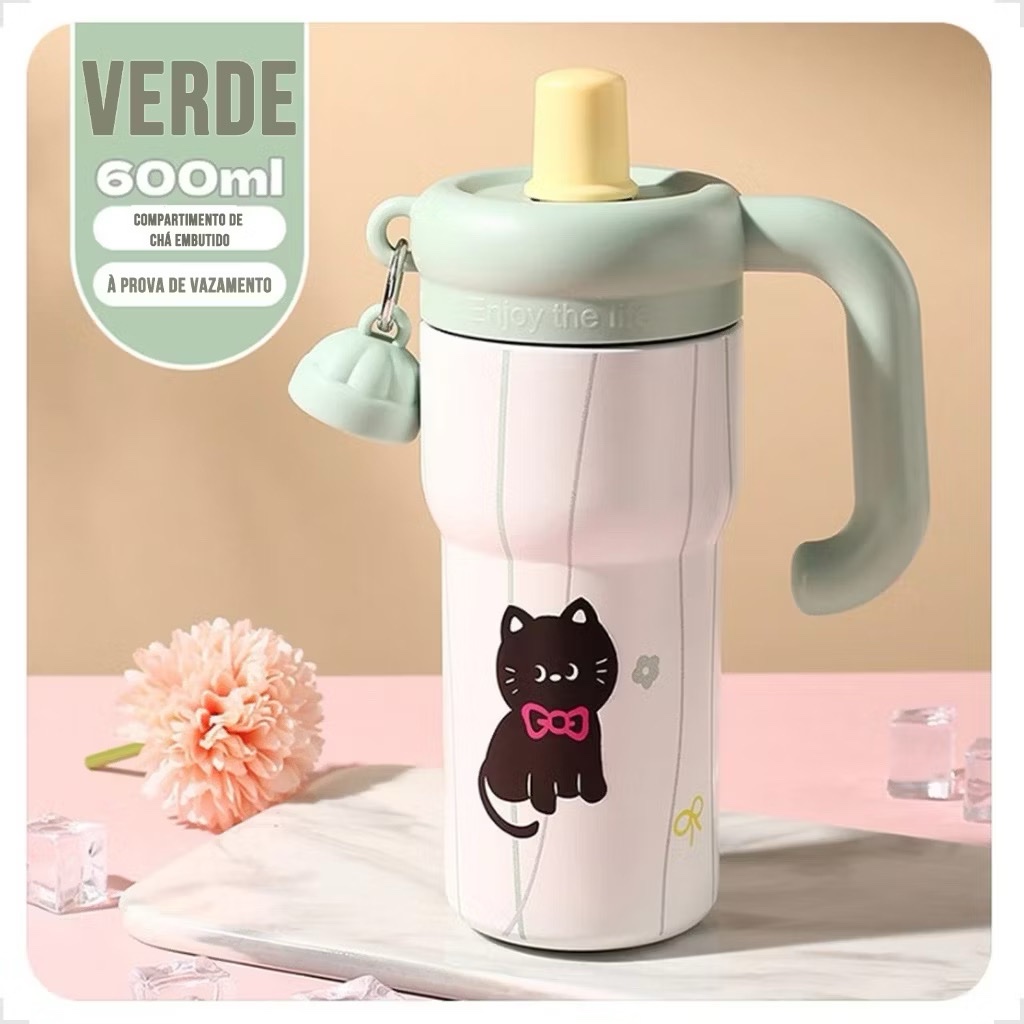 Copo térmico com saborizador 600ml - Imagem 2