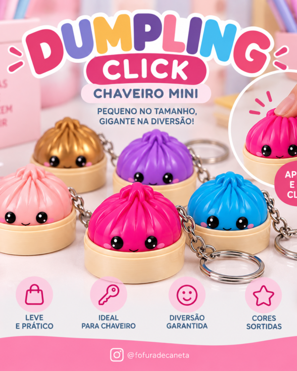 Mini dumpling chaveiro click