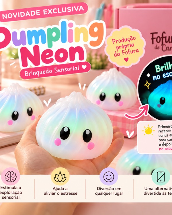 Dumpling Neon 3D — Brinquedo Sensorial