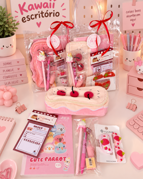 Sacolinha organize cake cereja & morango