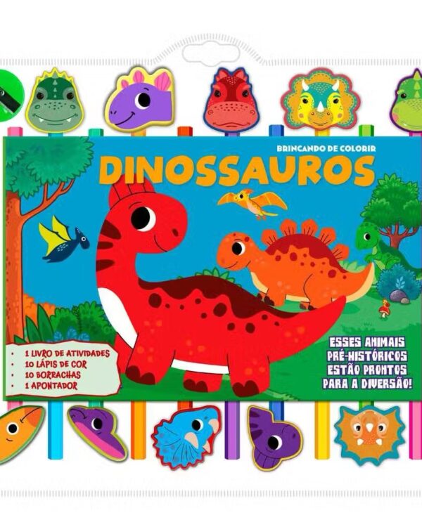 Kit colorir dinossauro